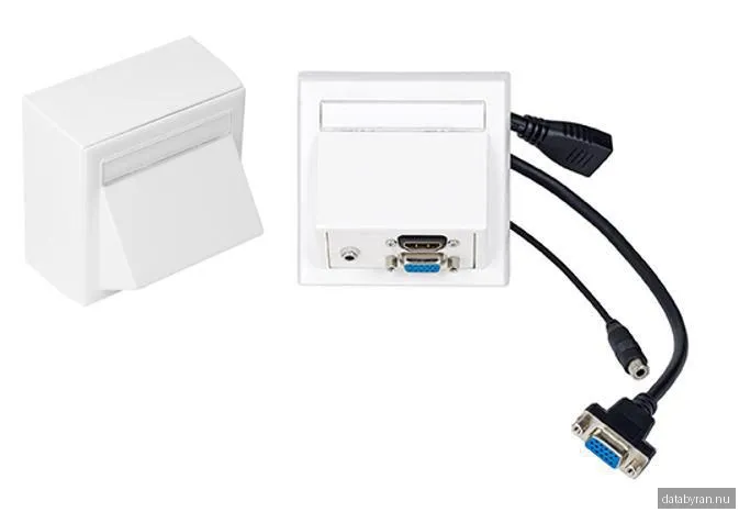 Vivolink Wall Box VGA + HDMI + 3,5mm - Vit