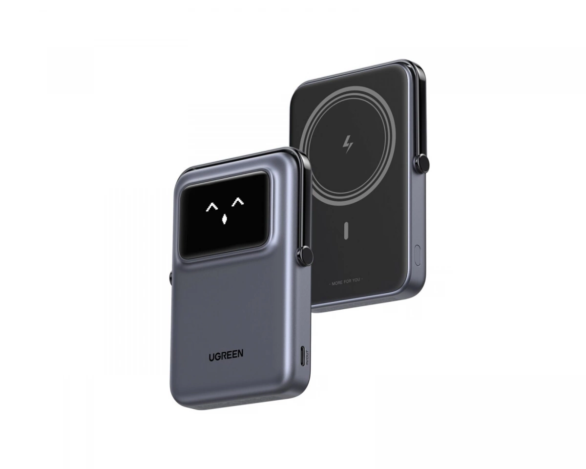 UGREEN Uno Magnetic Wireless 7.5W PowerBank - Grey - 5000 mAh