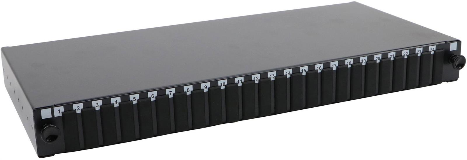 19" Patchpanel, fiber, 24X SC Duplex