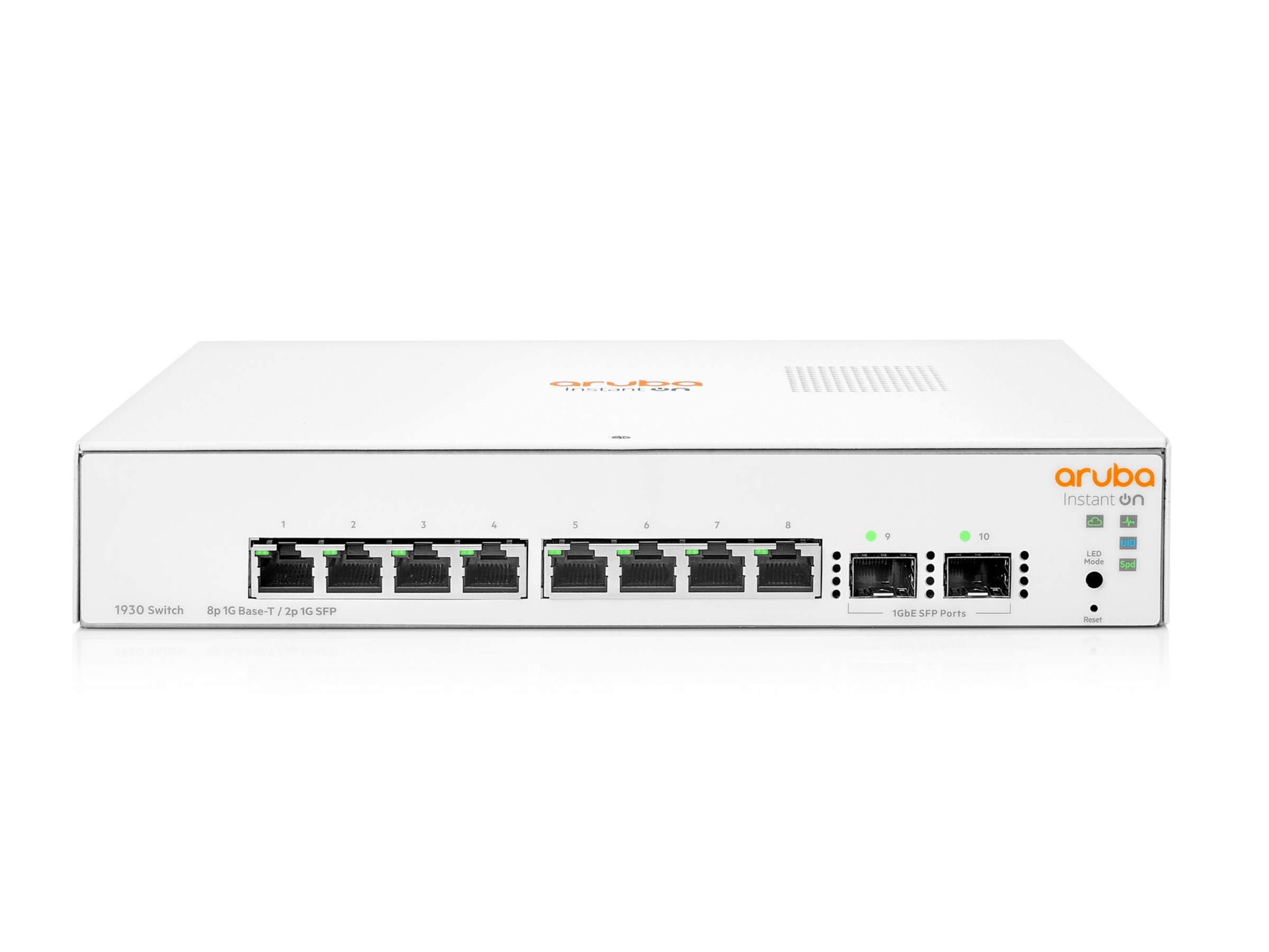 HPE Aruba Instant On 1930 8G, 8xGigabit + 2xSFP Gigabit, L3 managed, skrivbordsmodell