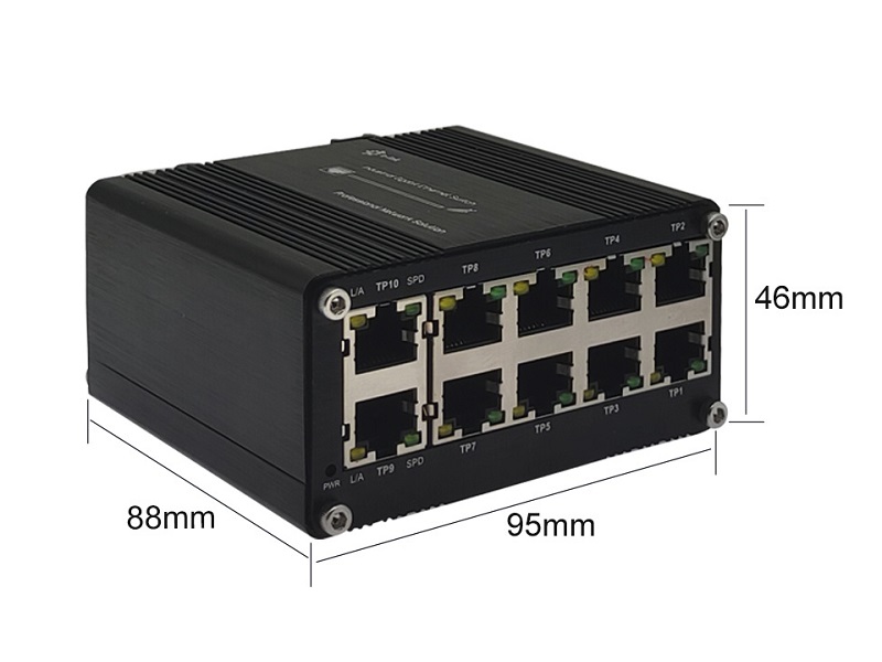 Industriell Mini Switch 10x Gigabit
