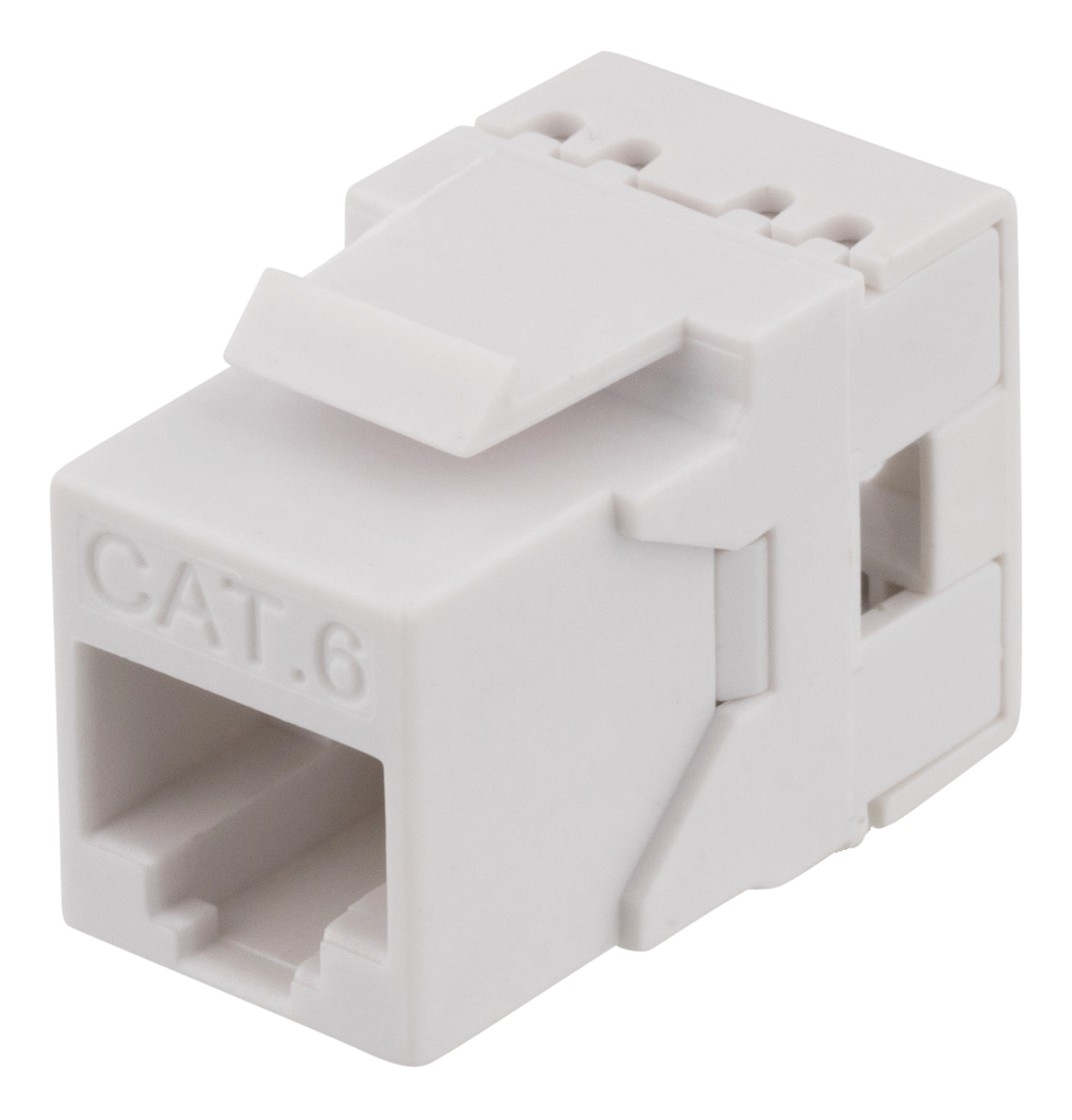 Deltaco MD-118 Cat6 Keystone jack LSA/110 termination plastic 180 White