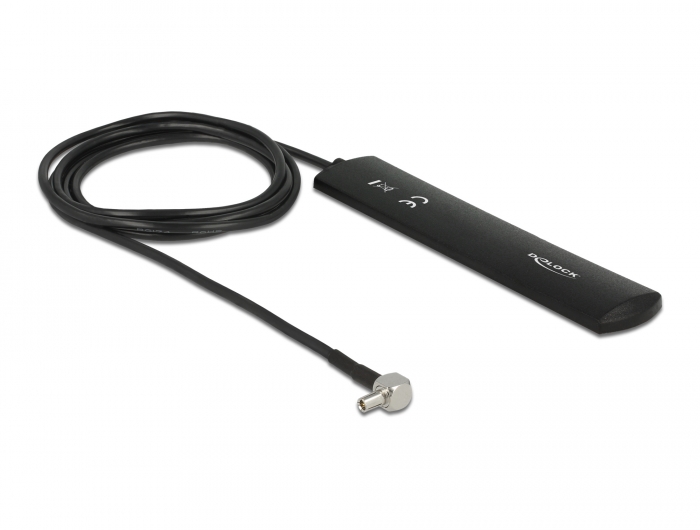 LTE-antenn DeLOCK, 3dBi, vinklad TS-9-kontakt, 1 meter kabel