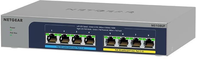Netgear MS108UP-100EUS 8-port Multi-Gigabit (2.5G) Ultra60 PoE++ Ethernet Unmanaged Switch