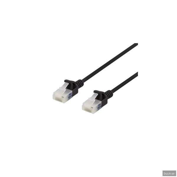 Deltaco patch cable - 5 m - black - Svart - 5m