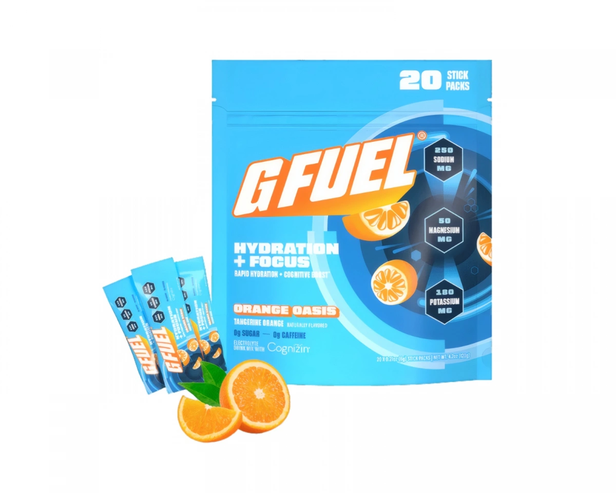 G FUEL Orange Oasis Hydration + Focus Pack - 20 Portioner