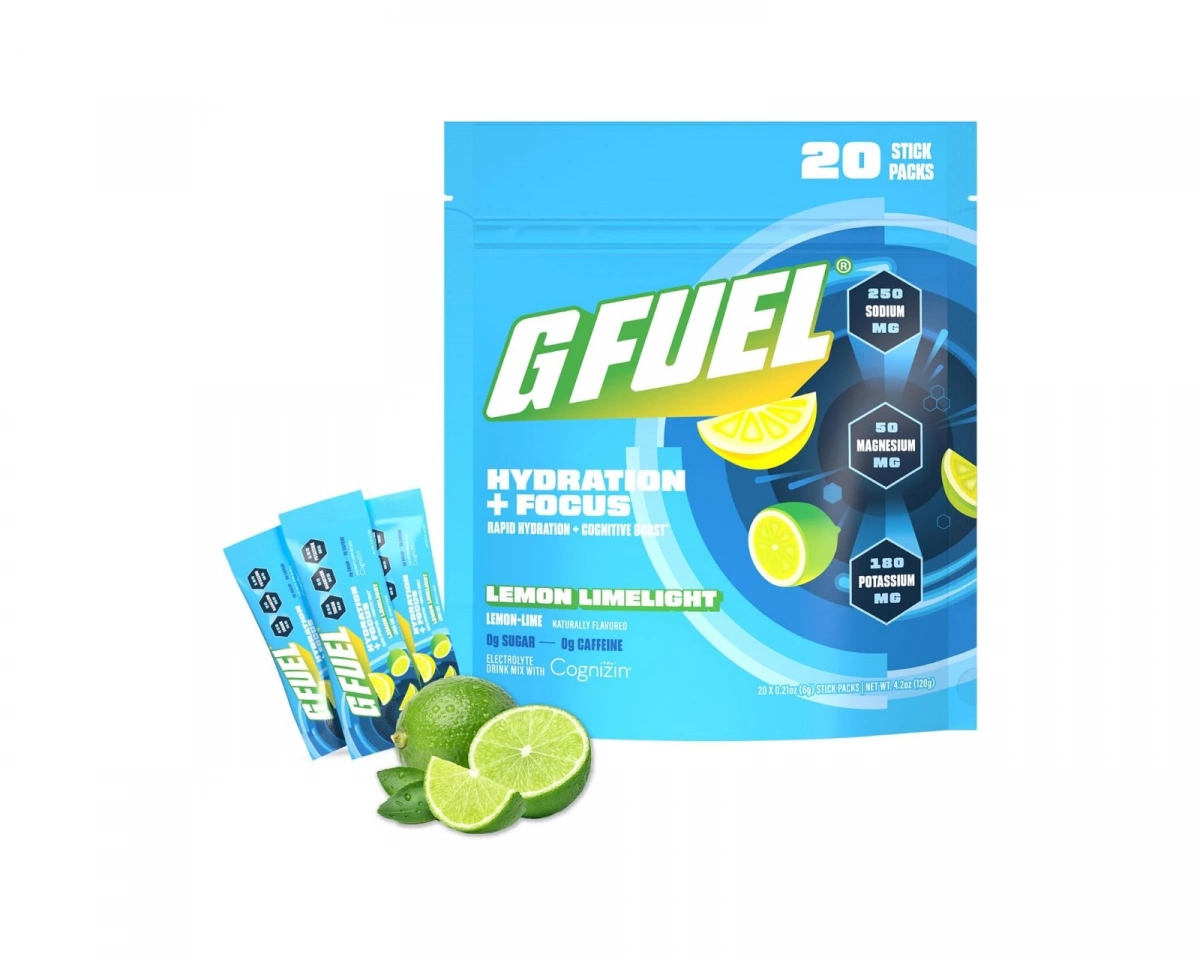 G FUEL Lemon Limelight Hydration + Focus Pack - 20 Portioner