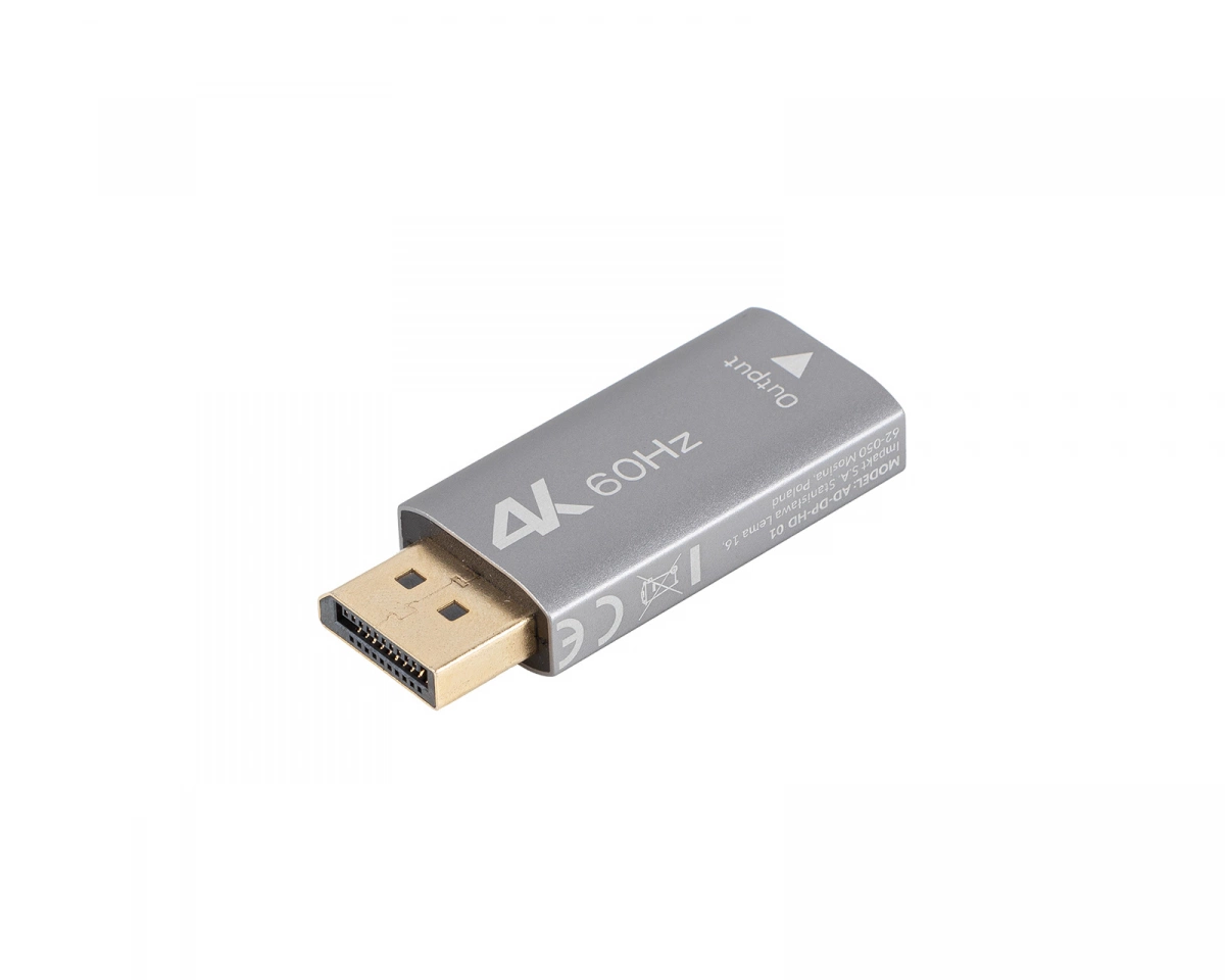 Lanberg DisplayPort till HDMI Adapter 4K - Silver