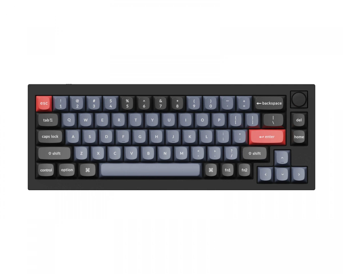 Keychron Q2 Hotswap Knob ISO Tangentbord - Svart [Gateron G Pro Red]