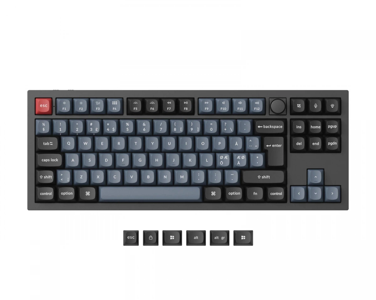 Keychron Q3 Pro Hotswap Knob ISO Tangentbord – Svart [K Pro Banana]
