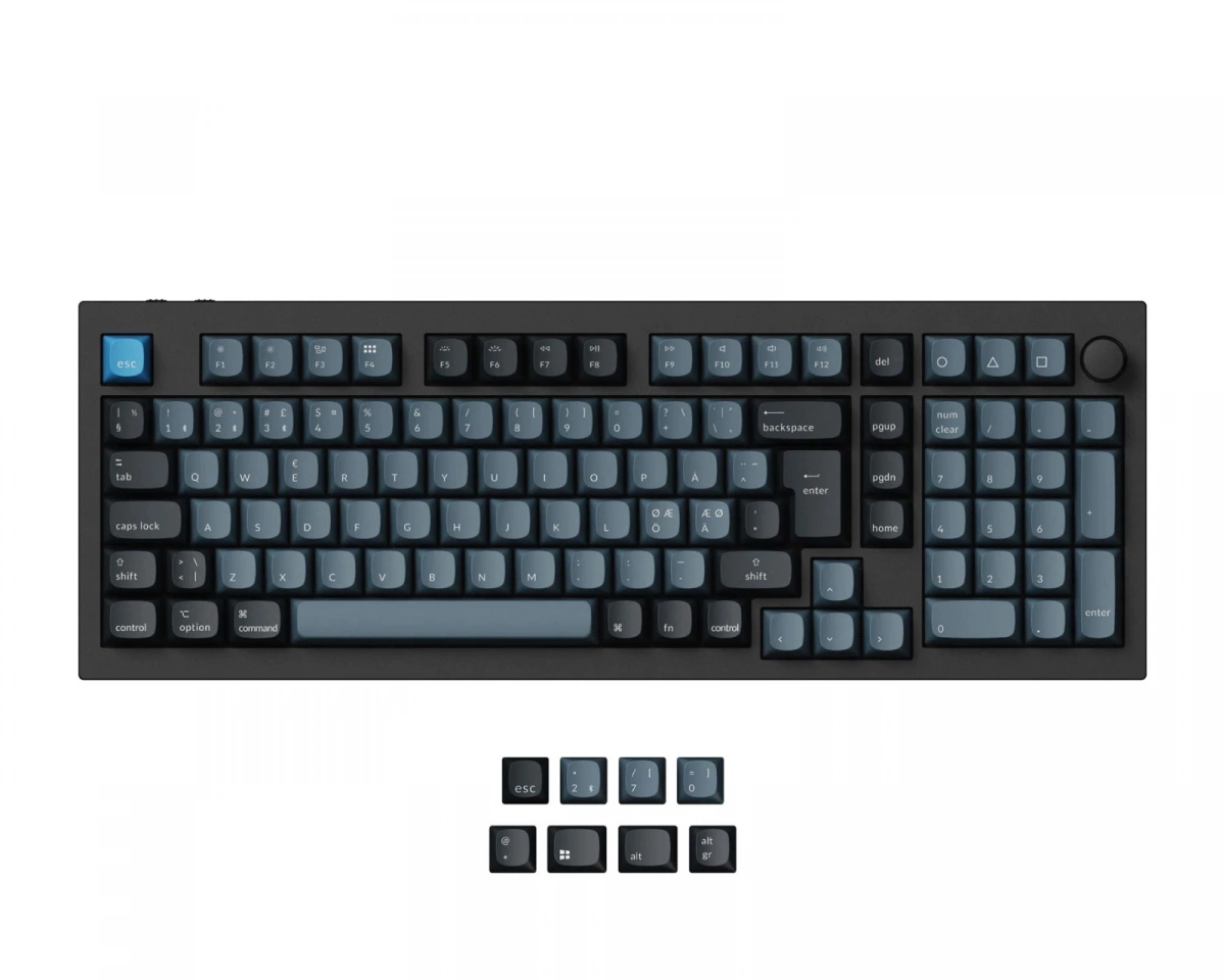 Keychron Q5 Pro Hotswap Knob ISO Tangentbord – Svart [K Pro Red]