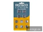 Deltaco battery - 10 x CR2032 - Li