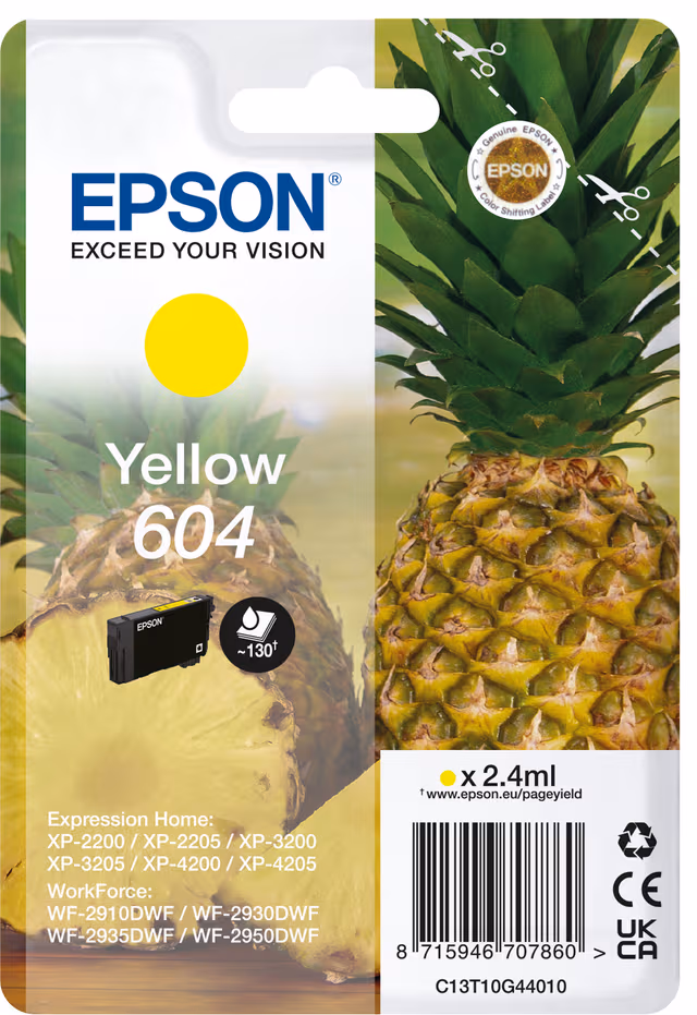 Epson 604 Singlepack - yellow - original - ink cartridge