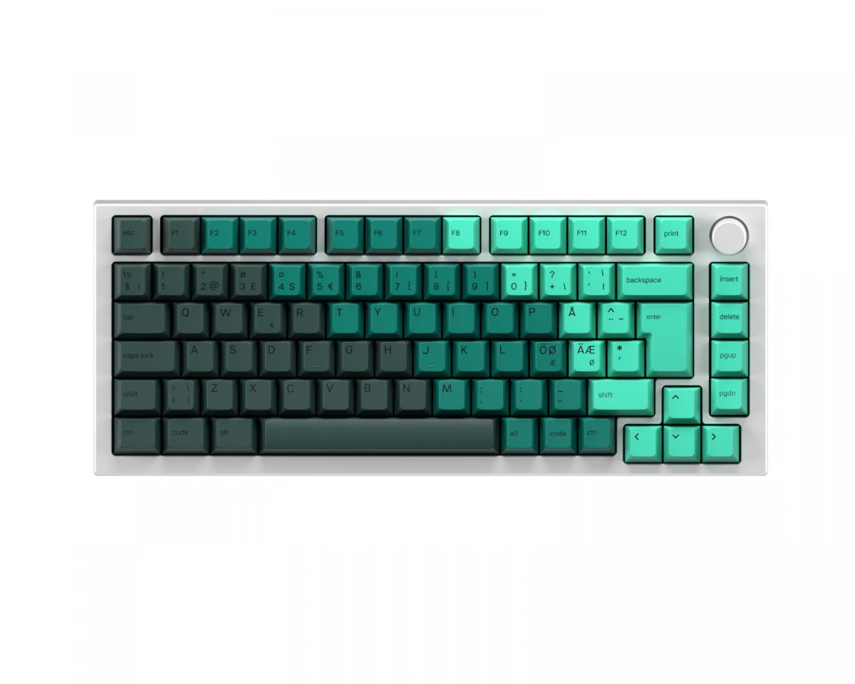 Glorious GMMK Pro 75% ISO – White Ice x Rain Forest Bundle [Mako MX]