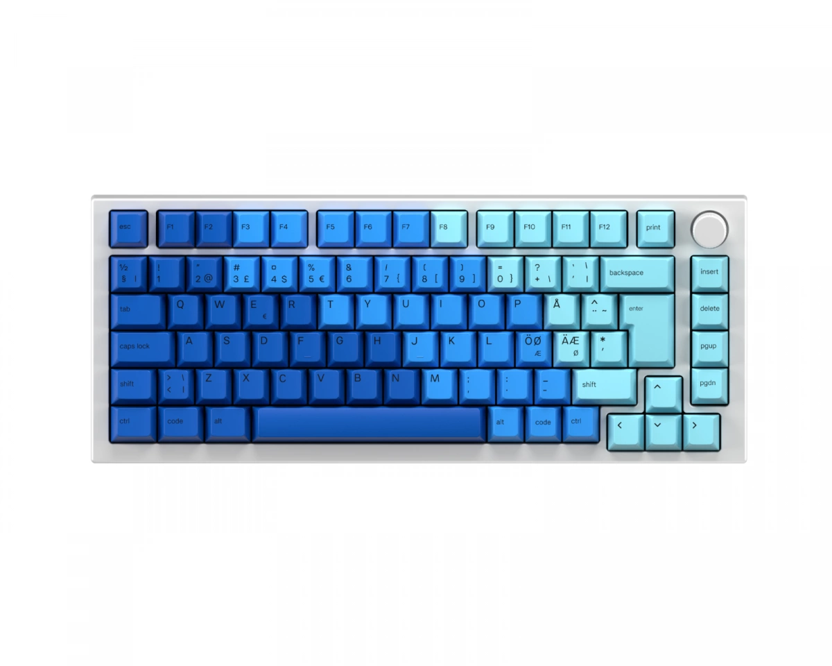 Glorious GMMK Pro 75% ISO – White Ice x Caribbean Ocean Bundle [Mako MX]