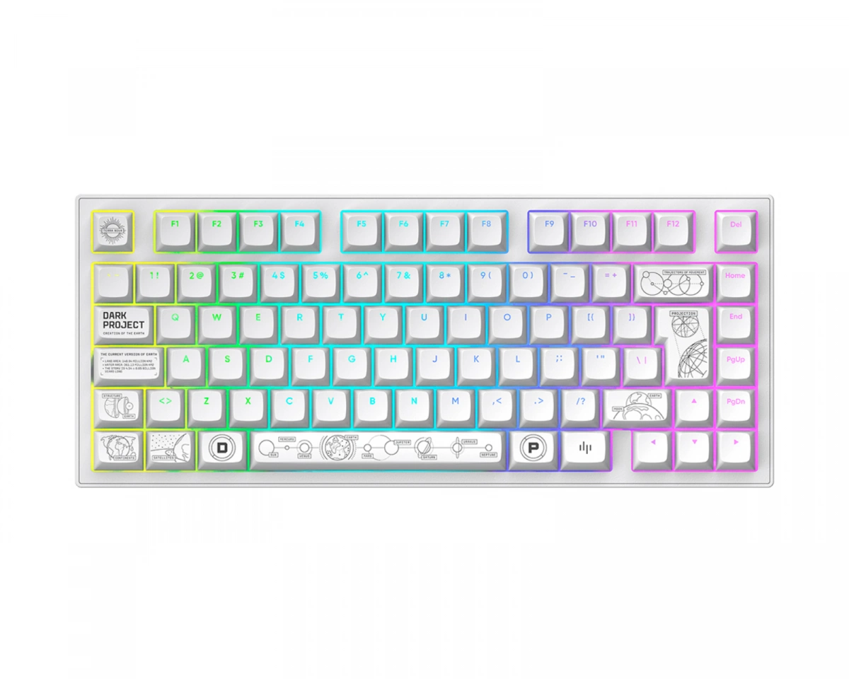 Dark Project ALU81 Gaming Tangentbord RGB - Terra Nova [g3ms Moonstone] - Vit