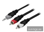 DELTACO - Ljudkabel - mini-phone stereo 3.5 mm hane till RCA hane