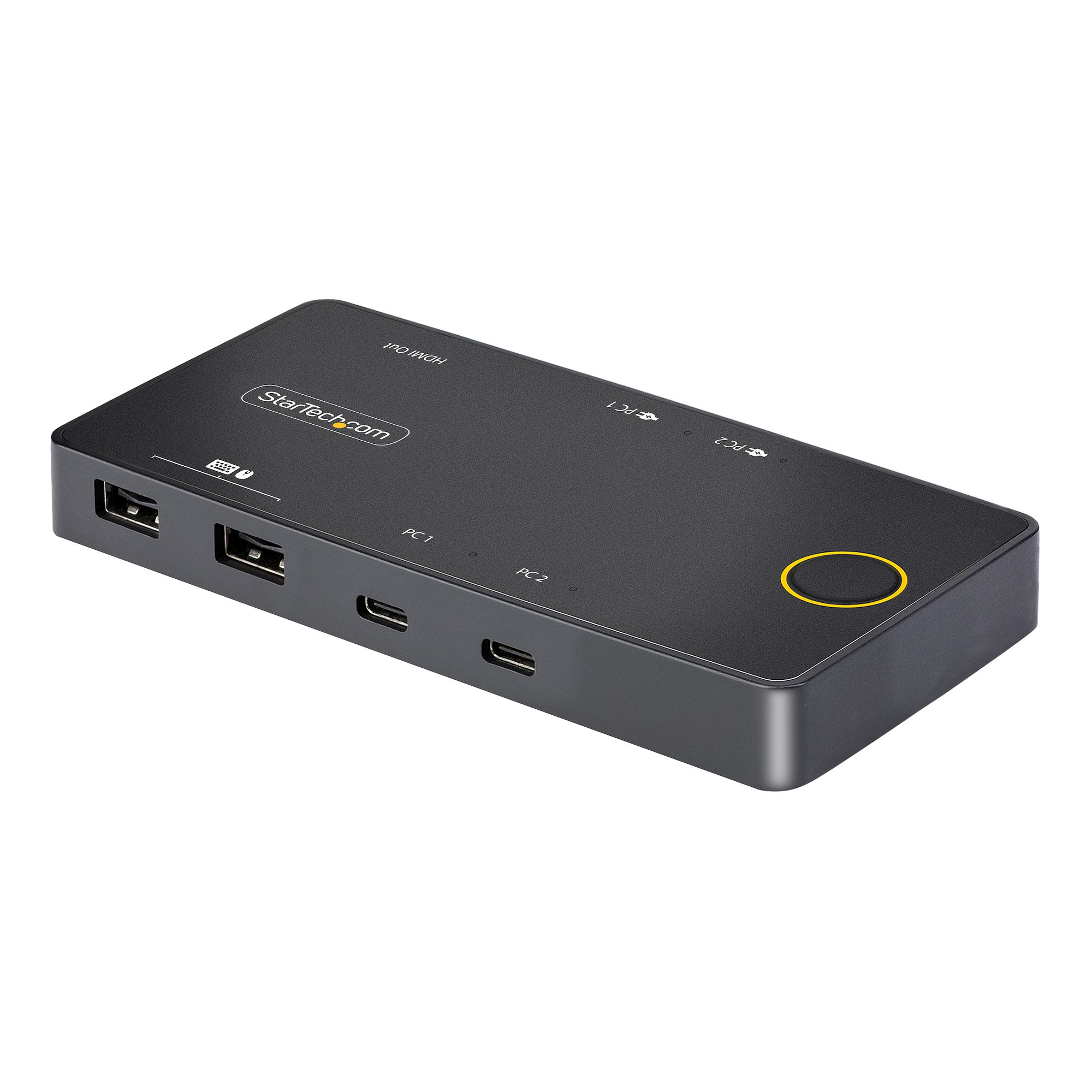 Systemswitch Startech.com C2-H46-UC2-PD-KVM, 2-vägs KVM med USB-C, HDMI 4K@60Hz, 2xUSB-A, USB-C 100W PD