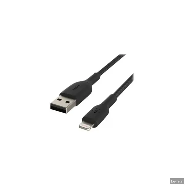 Belkin USB-A to Lightning Braided, Black (0.15m)