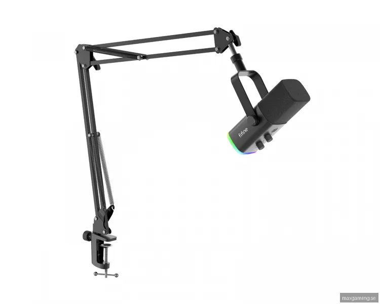 Fifine AM8T USB/XLR Dynamisk Mikrofon med bomarm - Svart