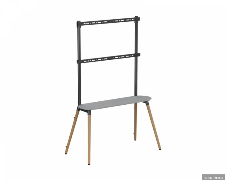 MaxMount Golvstativ för TV 49"-86" med förvaringshylla - Svart