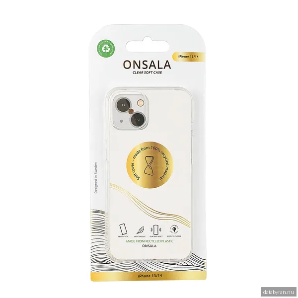 ONSALA Back Recycled Clear Case TPU iPhone 13/14/15