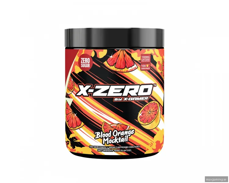 X-Gamer X-Zero Blood Orange Mocktail - 100 Serveringar