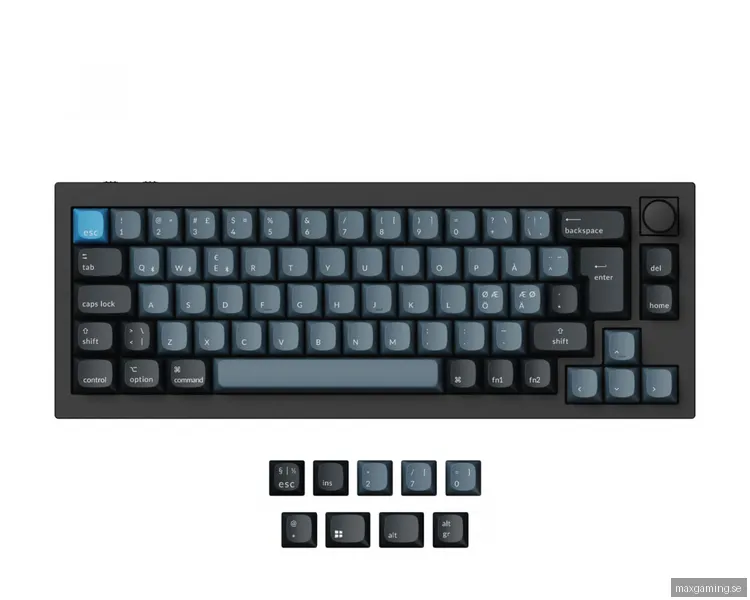 Keychron Q2 Pro Hotswap Knob ISO Tangentbord - Svart [K Pro Banana]