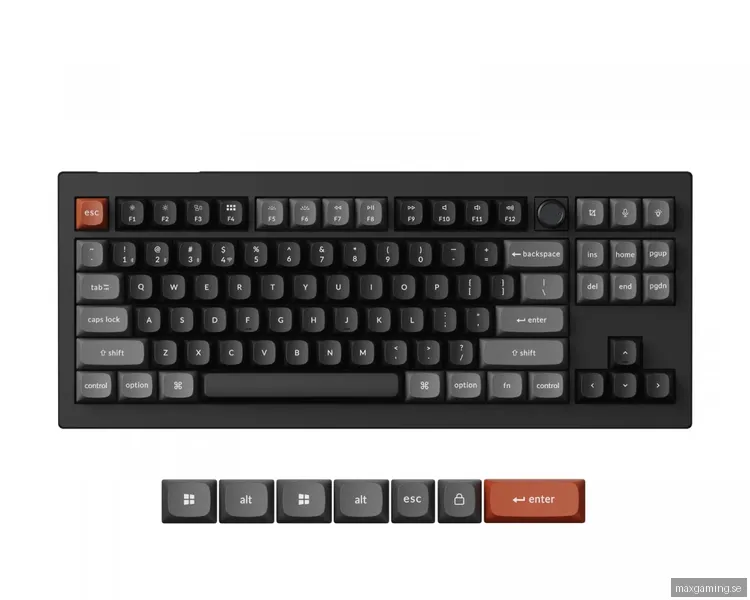 Keychron V3 Ultra gamingtangentbord (svart, bruna switchar)