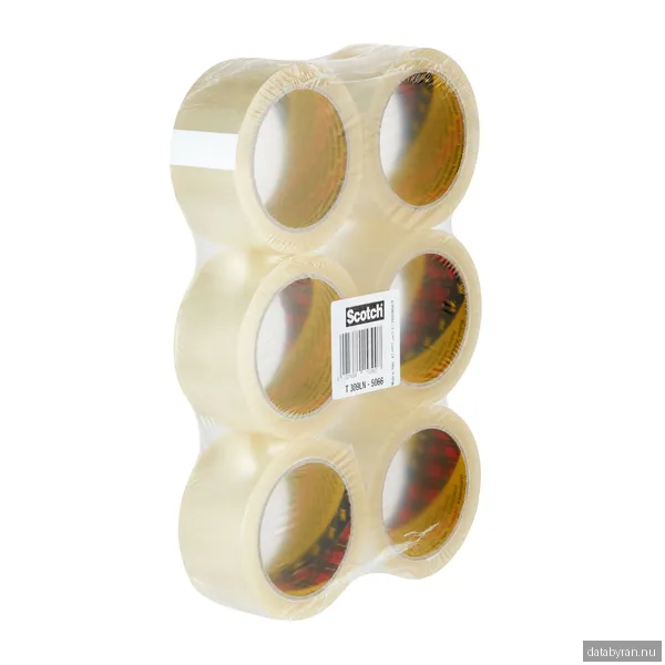 Packtejp 3M 309 Low noise 50mmx66m, 6-pack - Transparent