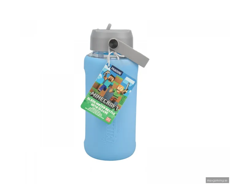 Paladone Minecraft Glas Vattenflaska med sleeve