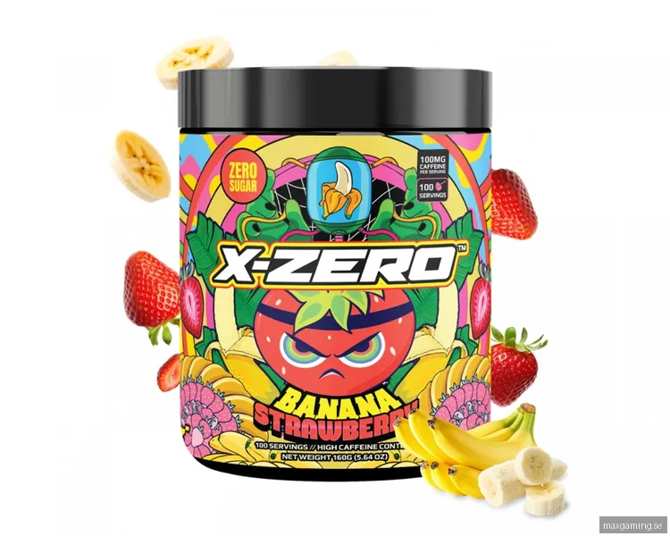 X-Gamer Banan Jordgubb - 100 Portioner