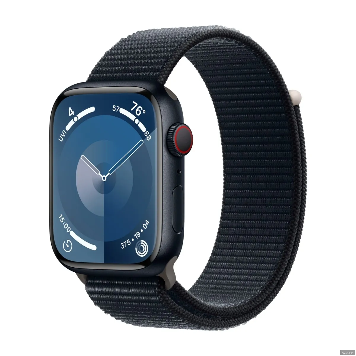 Apple Watch Series 9 GPS + Cellular 45 mm, Midnatt aluminiumboett med, Midnatt sportloop