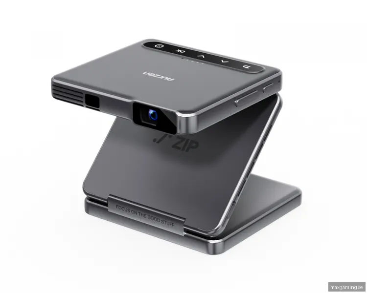 Aurzen ZIP Tri-Fold Portable Mini Projektor - Mörkgrå
