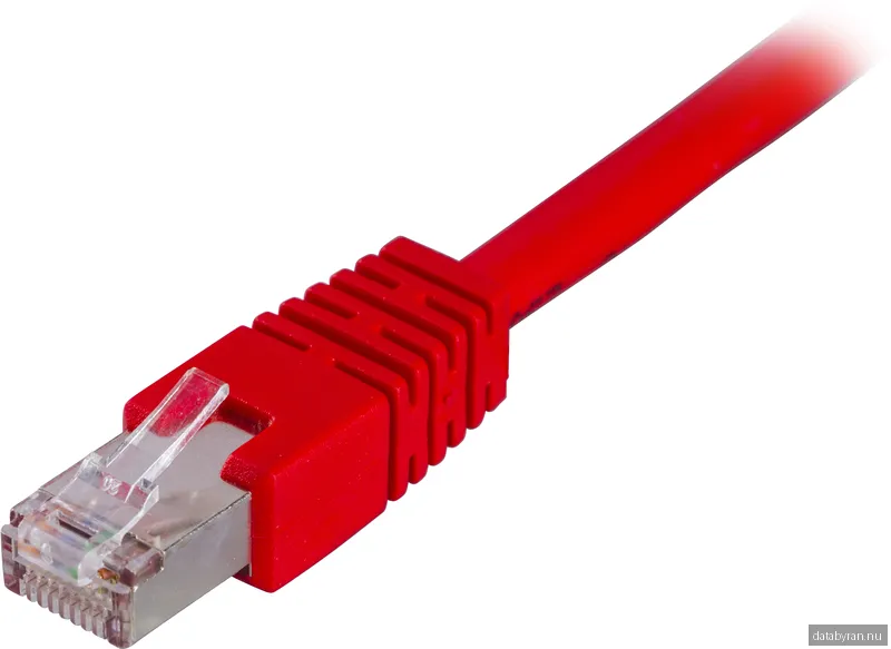 Nätverkskabel skärmad F/UTP Cat.6, RJ45, LSZH, 0,7 meter - Röd