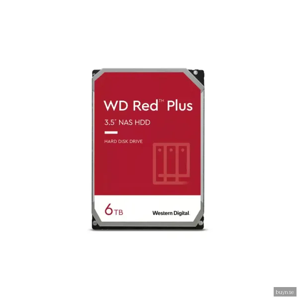 WD Red Plus - 6TB - Hårddisk - WD60EFPX - SATA-600 - 3,5"