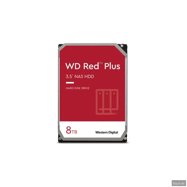 WD Red Plus - 8TB - Hårddisk - WD80EFPX - SATA-600 - 3,5"