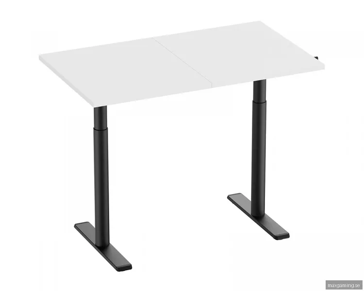 MaxMount Skrivbord Höj och Sänkbart 1200x700mm Vev - Svart/Vit