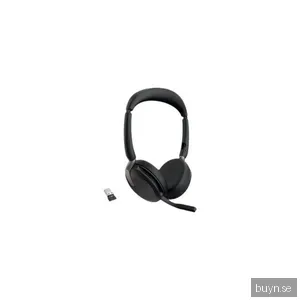 Jabra Evolve2 65 Flex USB-A UC Stereo, Bluetooth, inkl. laddningsställ - Svart