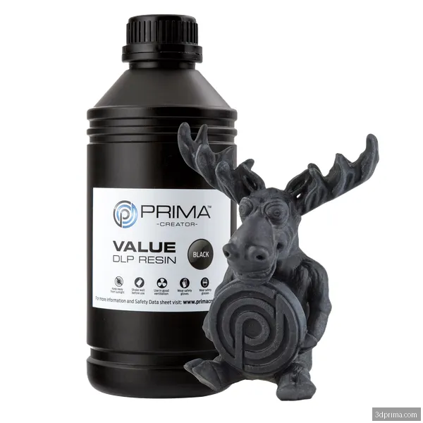 PrimaCreator Value UV / DLP Resin - 1 kg - Black
