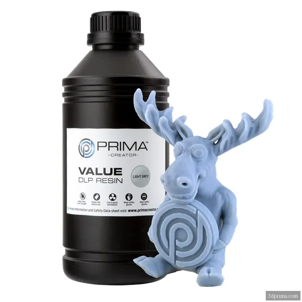PrimaCreator Value UV / DLP Resin - 1 kg - Light Grey
