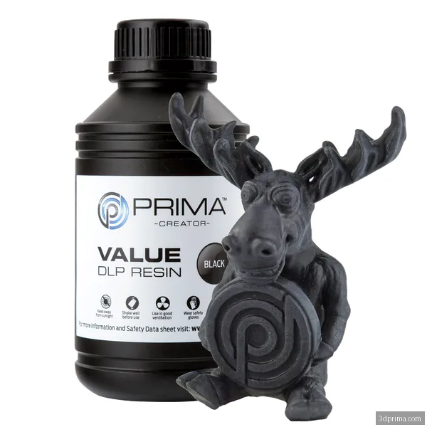 PrimaCreator Value UV / DLP Resin - 500 g - Black