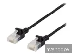 Deltaco patch cable - 2 m - black - Svart - 2m