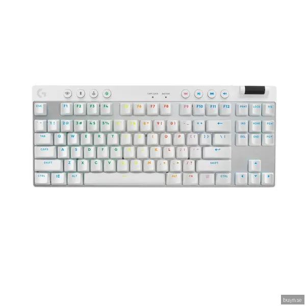Logitech G PRO X TKL Lightspeed Tactile trådlöst tangentbord (vit)