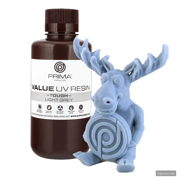 PrimaCreator Value Tough UV Resin (ABS Like) - 500 g - Light Grey