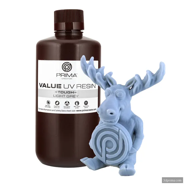 PrimaCreator Value Tough UV Resin (ABS Like) - 1 kg - Light Grey