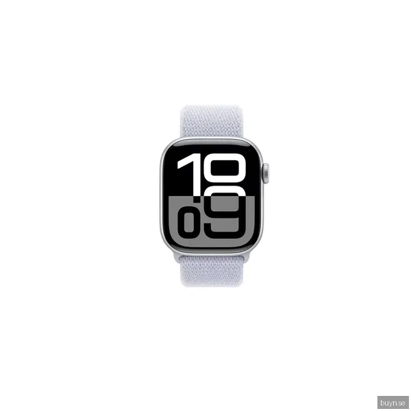 Apple Watch Series 10 - GPS - 46mm - Silver Aluminiumboett - Dimblå Sportloop