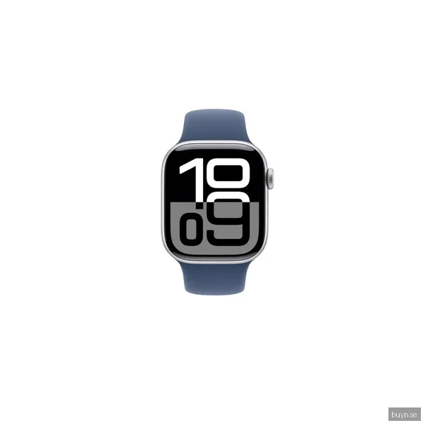 Apple Watch Series 10 - GPS - 42mm - Silver Aluminiumboett - Denim Sportband M/L