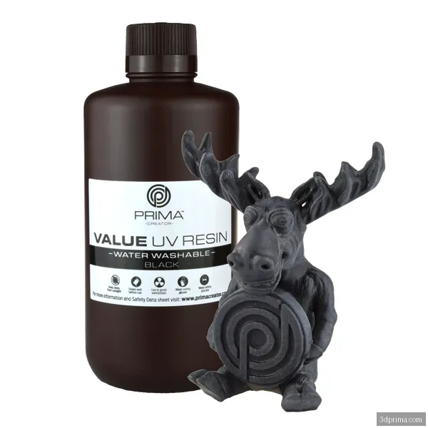 PrimaCreator Value Water Washable UV Resin - 1 kg - Black