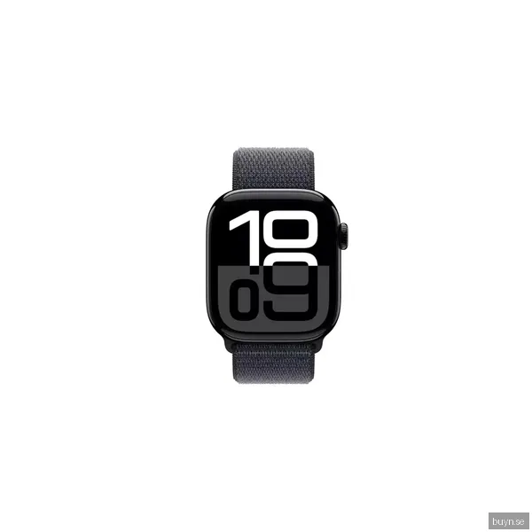 Apple Watch Series 10 - GPS - 42mm - Svart Aluminiumboett - Svart Sportloop